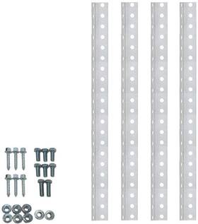 Dura-lift 850016157232 11/8 Inch X 24 Galvanized 14gauge Steel Punched Angle Iron Bracket And Mounting