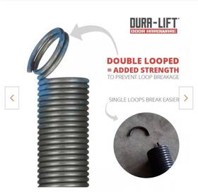 Dlebl140 Dura-lift Extension Garage Door Spring 140 Lb Heavy Duty Double-looped Ends 2-pack