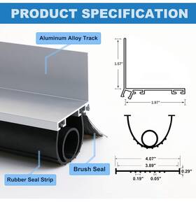 Ckmt-0004-t2-003 Duzzy Universal Garage Door Seals Kits Weatherproofing 10 With Brush U-shape O