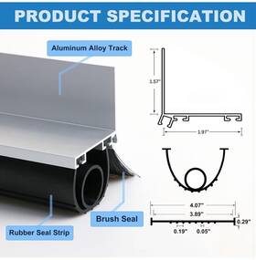 Ckmt-0004-t2-005 Duzzy Universal Garage Door Seals Kits Weatherproofing 16.5 With Brush U-shape O