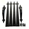 E7330 Qoma Decorative Garage Door Hinges Handles Hardware Kit Color Black