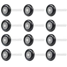 Eau 502155480332 12 Packs Of 2 Inch Black Garage Door Roller Nylon Wheels For Garag