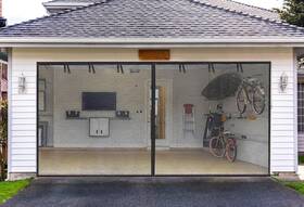 2300g Elytsemoh 445014675623 Garage Screen Doors For 2-car -16x7ft Fiberglass 2300g/5.1 Lb Heavy Duty