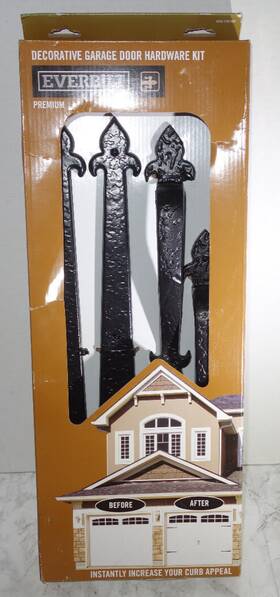 191249 Everbilt Decorative Garage Door Hardware Trim Kit Premium Black
