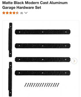 60190 Everbilt Matte Black Modern Cast Aluminum Garage Hardware Set