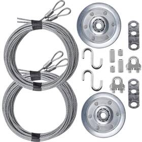 Ewonice 748690076683 Garage Door Cable And Pulley Replacement Kit Including 2 Pairs Of Galvanized