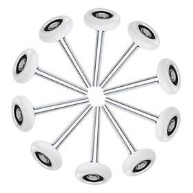 Eloy-q8 Ewonice 10 Pack Nylon Garage Door Roller 4 Inch Stems / 2 Ultra-quiet Rollers White