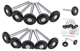 Gdr-b001 Ewonice 10 Pack Nylon Garage Door Roller 4 Inch Stems / 2 Ultra-quiet Rollers Black