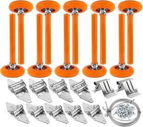 Hdd-t13  Exerauo Garage Door Hardware Kit Roller/hinge/top Bracket/wire Rope 2 Inch
