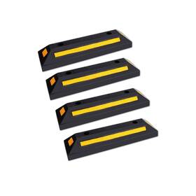 F Come 414771813462 4 Pack Heavy Duty Rubber Parking Block Curb - Wheel Stop Stoppers Wit