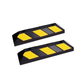 F Come 414771813486 2 Pack Heavy Duty Rubber Parking Block Curb Wheel Stop Stoppers With