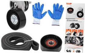 F-350 Fanpayy 38123 Serpentine Drive Belt Kit With Tensioner And Idler Pulley Fit For F-150 F-250