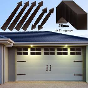 Yt-ferraycle-599110 Ferraycle 38 Pcs Magnetic Garage Door Decoration Kit Include 32 Faux Windows 4 Hinges