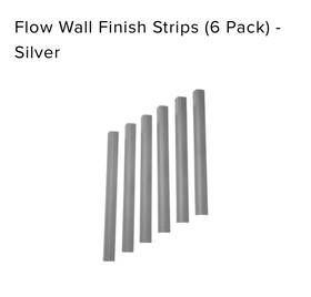 Fws-fs12-6 Flow Wall System Finishing Strip 185376810009 6 Strips Silver Gray