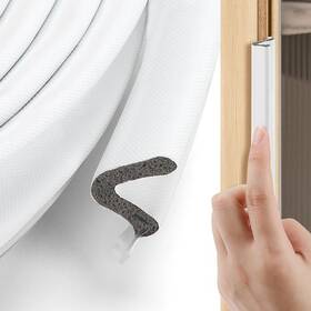 Flycoco 640712355922 40 Feet White Weather Stripping Door Seal Extra Thick