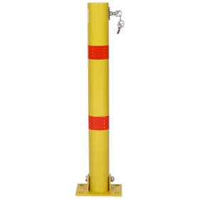 W46542542 Flynama Parking Bollard Pole Barrier With Lock Car Protection Posts Home Garage