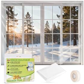 1pw-84x120in Flyzzz Wsik-1pw Patio Door Window Insulation Kit 84x120in Heavy White