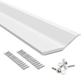 Fosluoc 445031231253 Garage Door Seal Top And Sides Strip White 34.4ft Rubber Weather Stripping