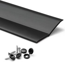 561036  Fosluoc Garage Door Seal Top And Side Strip 34ft Black Adhesive Backed Rubber Weath