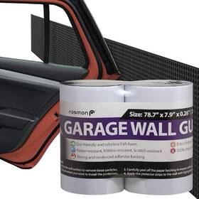 A1763 Fosmon 2x Garage Wall Protector Car Door Ez Install Eva Foam Bumper Guard Black