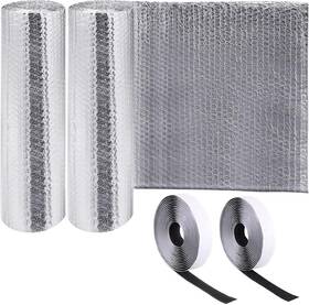 Ck-frienda-1203 Frienda Double Rv Door Window Shade Cover Blackout 120x16inches Silver