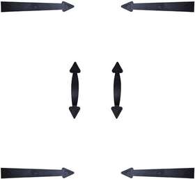 G.a.s Hardware 666186157626 Decorative Magnetic Garage Door Curb Appeal Faux Hinges Handles Kit
