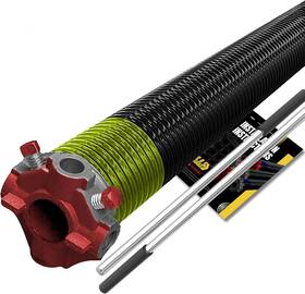 Gas-207-2-20-red-bars G.a.s Hardware 2 Inch Garage Door Torsion Spring Replacement With Non-slip Winding Bars And Manual R