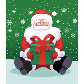 Garage Celebrations Re1-07-08-005 Santa Door Cover 7ft X 8ft
