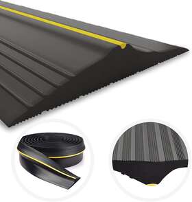 Garage Defense 689997441548 Universal Door Bottom Threshold Seal Strip Weatherproof Rubber 10ft Black