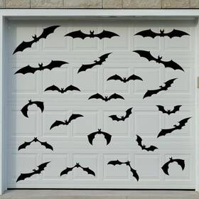Hbm-001 Garfunkel 22 Pcs Halloween Bat Magnets Garage Door Decorations 6 Styles Black