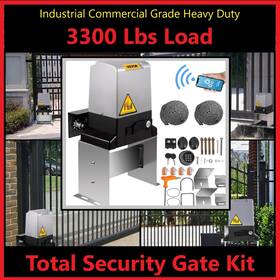 Skuckkmj3300lbsappkzv1 Gate Pros 3300lb Sliding Opener Motor 6 Remotes Auto Driveway Roller Heavy Duty Unit