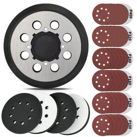 Jo-gn-dm4hosmdw4f Gnellkoor 5 Inch 8 Holes Hook Loop Orbital Sander Metal Pad Replacement For Dewalt Dwe6