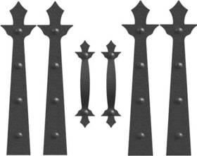 Goldengecko 792288649865 Garage Door Magnetic Decorative Hardware/fauk Hinges And