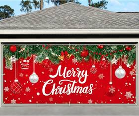 Gtmileo 313038817886 7 X 16 Ft Double Garage Door Christmas Decorations 2025