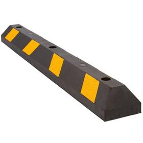 Dh-pb-9 Guardian 4ft Rubber Parking Curb With Mounting Holes Hi-vis Yellow Uv-resistan