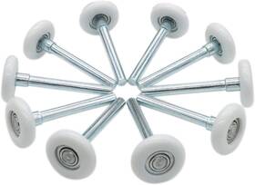 Asd3f Handmade 10x Garage Door Roller 1.8 Inch Quiet Nylon Wheels 4 Stem Track Ball Bearing