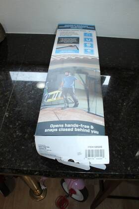 58509 Harbor Freight Tools Screen Door For Double Garage Overhead Hands Free 16ft X 7ft Black Item