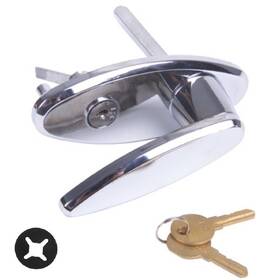 Hardware Store 561324142465 Garage Door Keyed L Handle Lock 360 Rotation Chrome Finish Fit 3/4 To 2 Thick