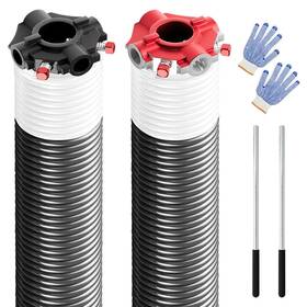 Hardwarex Supply 626143050636 Electrophoresis Garage Door Torsion Spring 2 Inch Pair With Non-slip Winding Ba