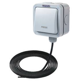 Haupowfo 748385446982 Universal Waterproof Hard Wired Exit Wall Push Button Large Gray