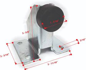 247.1 Hi Motion Beninca One Limit Stop 3-5/8 Inch Gate Receiver Motions Floor Mounted Slide Stopped