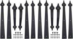 Hfr-193 Highfree 2 Pack Decorative Garage Door Hardware Kit Screw Mounted 8 Hinges 4 Handles