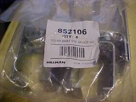 852106 Hillman Lot Of 4 Galvanized Box Rail Splice Bracket With Free Shipping