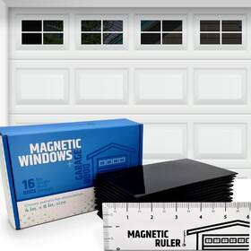 Hmmagnets 060617401527 Strong And Glossy Magnetic Garage Door Windows - Fits 1 Car Looks Like