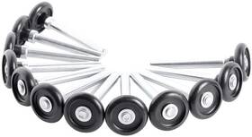Home Master Hardware 445002686600 1-3/4 Inch Nylon Garage Door Rollers With 4 Stems Zinc Plated