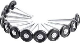Home Master Hardware 695638596829 1-3/4 Inch Nylon Garage Door Rollers With 4 Stems Zinc Plated