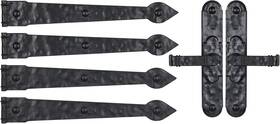 Household Essentials 445037746775 Black Hinge It Premium Carriage House Lever Handle And