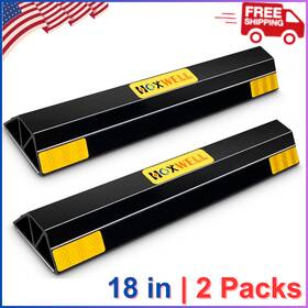 Nbts555-18-2 Hoxwell 18 Inch 2 Packs Heavy Duty Parking Stopper For Garage Gadgets Protects Car