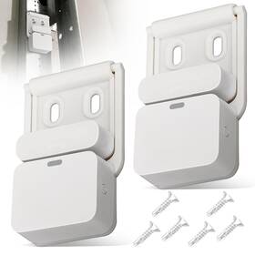 Htjymy 821555227403 2-pack White Garage Door Bracket For Simplisafe Alarm Entry Sensors Works Wi