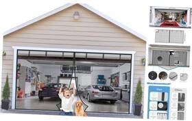 Sj-hu8m-kjh8 Huaerle Garage Screen Door 16x7ft Mesh Magnetic